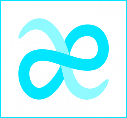 Digital Engineering logo comprised of infinity sign with sine wave passing through it