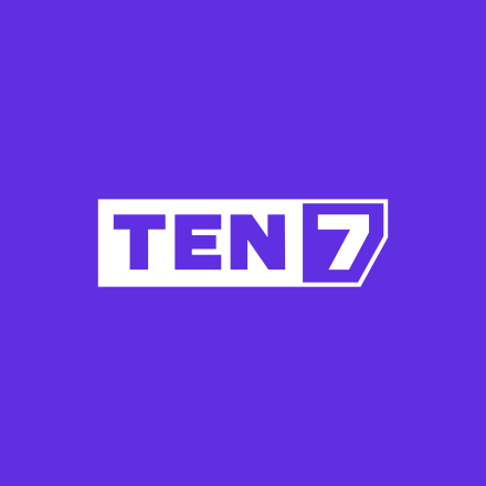 TEN7 logo in white on a purple background