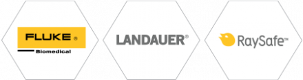 Fluke Biomedical, Landauer, Raysafe logos