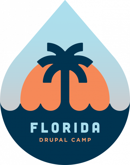 Florida DrupalCamp logo with palm tree