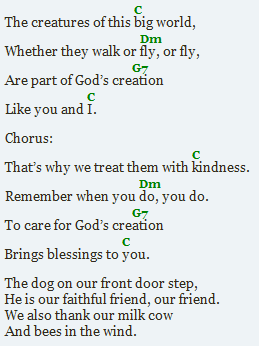 Output from lyric sheet chords.