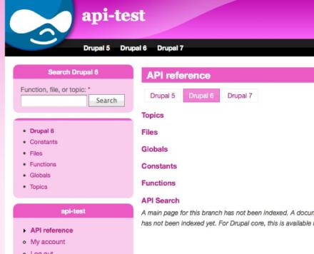 API Site screenshot