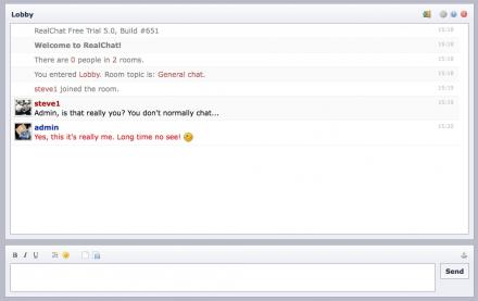 An example of chatting from a Drupal site using a RealChat server