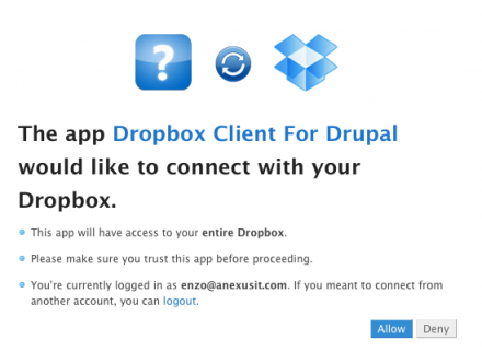 Dropbox Drupal Client