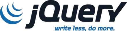 jQuery logo: Write less, do more.