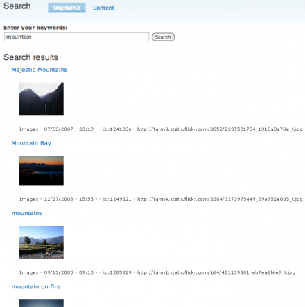 Sample search results for 'mountain'