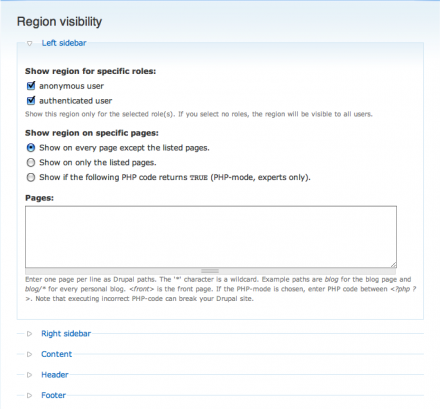 Region Visibility Admin UI