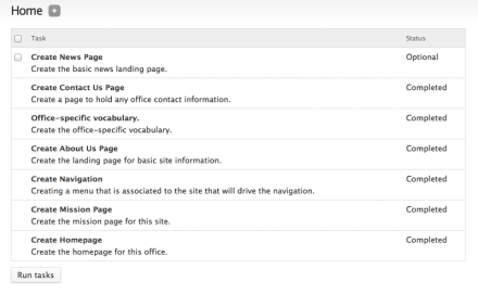 Sample OG Tasks form