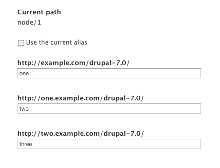 Domain Path for a node