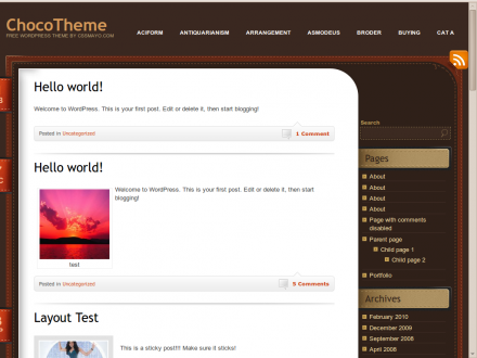 Theme Home Page