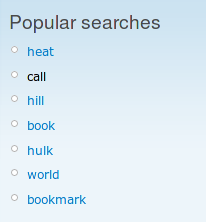 Popular searches block