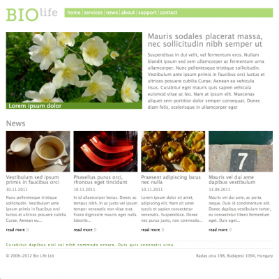 Biolife theme home page