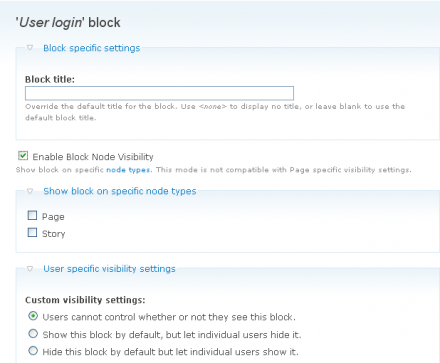 Block Node Visibility