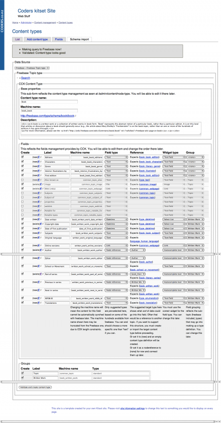 User Interface - the all-in-one CCK type schema importer, filling in a Content Type definition based on a remote data schema.