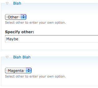 Conditional Select Field Example