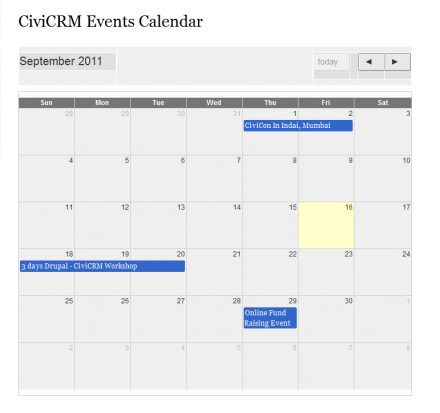 Events Calendar