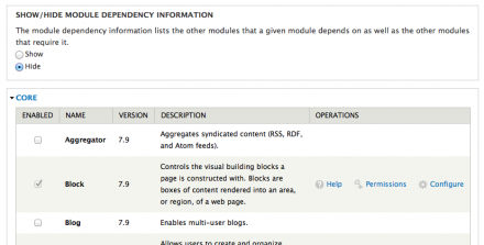 Clean Module List demo