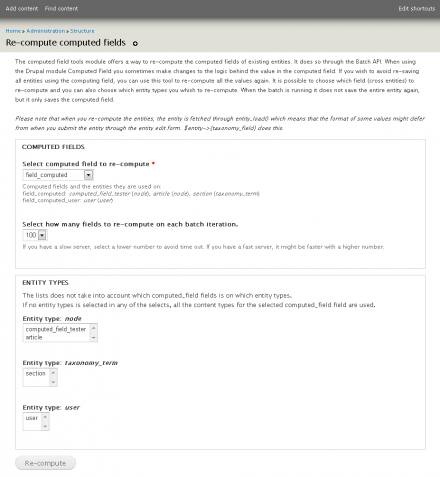 Computed Field Tools (Drupal 7)