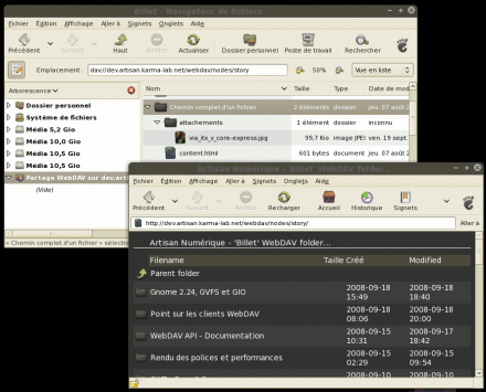 WebDav with Nautilus and Epiphant