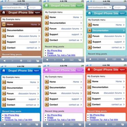 iWebkit Subthemes