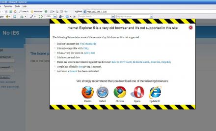 No IE6 - Image with overlay