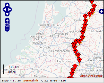 OpenStreetMap with GPX overlay