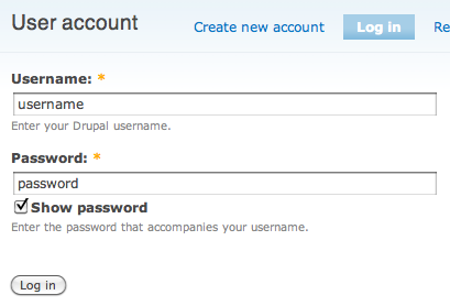 Password toggle screenshot