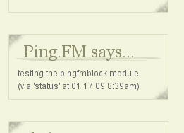 Ping.FM Block