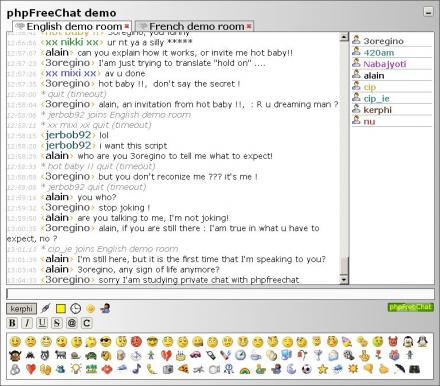 phpFreeChat screenshot