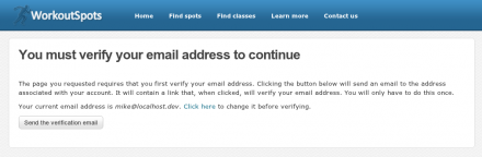 Email verification required to access this page
