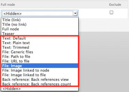 Display fields settings w/ Formatters for Node Reference fields