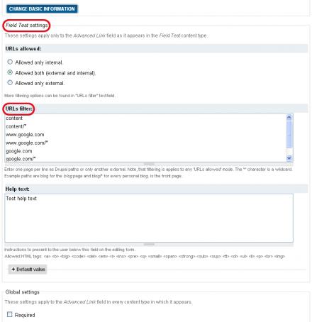 Advanced Link settings in Drupal 6