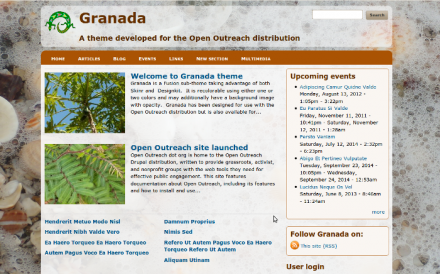 Granada theme screenshot