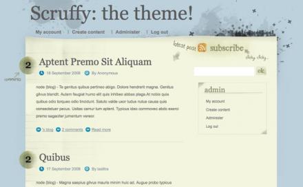 The Scruffy theme for Drupal