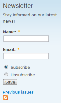 Newsletter subscription block with Simplenews RealName