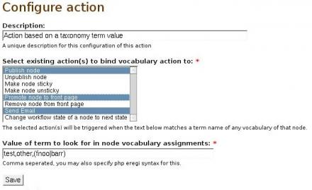taxonomy_actions screenshot at admin/build/actions