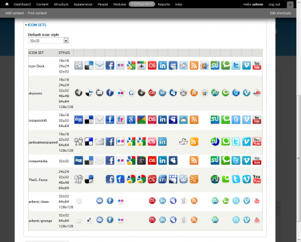 Social media icon sets