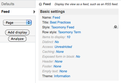 Taxonomy Feed Views Integration