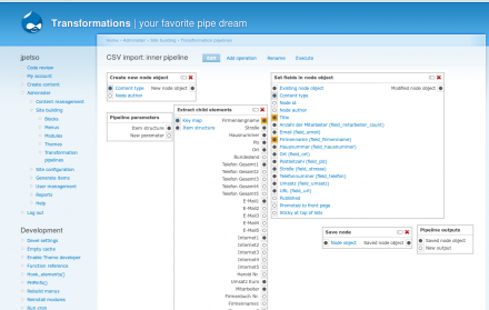 Transformations 6.x-1.0-beta1, "Edit pipeline" form