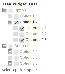 Dynamically limiting the number of selections by disabling remaining options