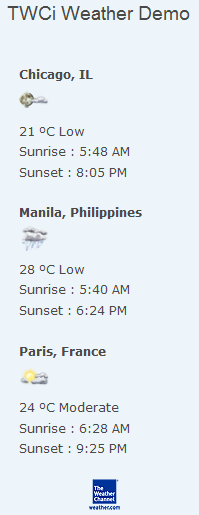 TWCi Weather Block