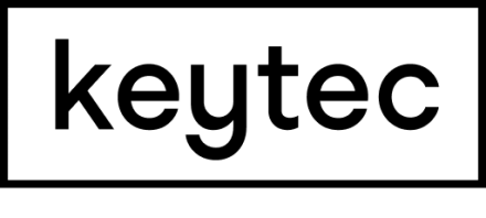 keytec uses company name as a simple logo.
