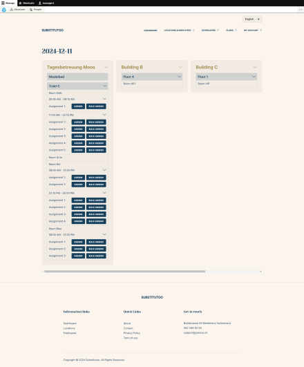 Manage Day Assignment