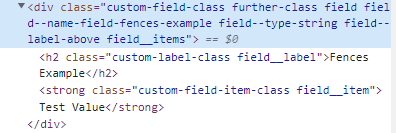 Extensive field markup code example