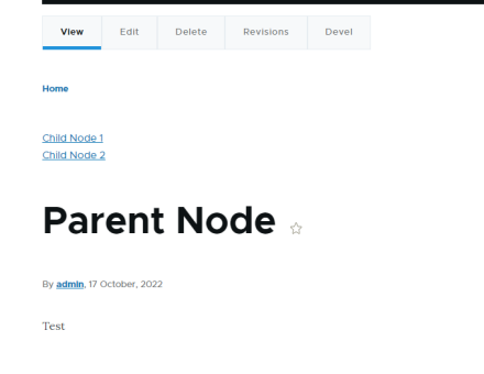 Display node with children nodes