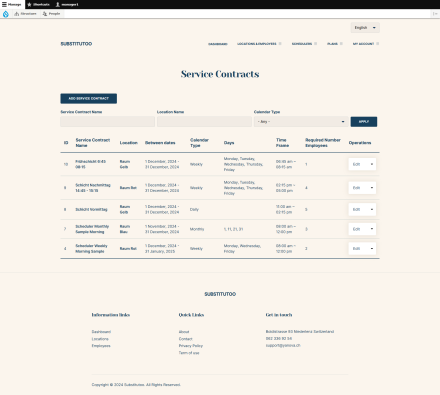 Service Contracts