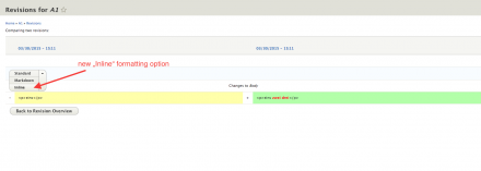 Extra "Inline" formatting option by HTML Diff module