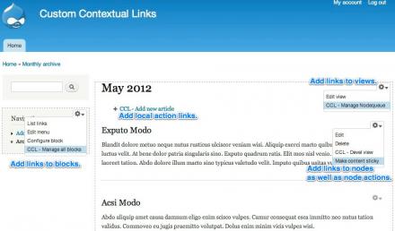 Custom Contextual Links Features