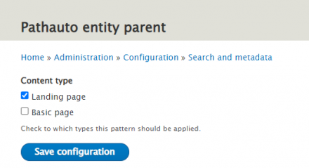 Module configuration form