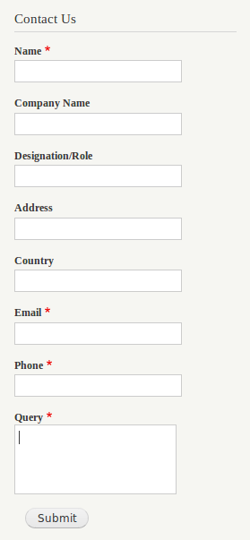 Drupal 8 and 9 Contact Us Form Block